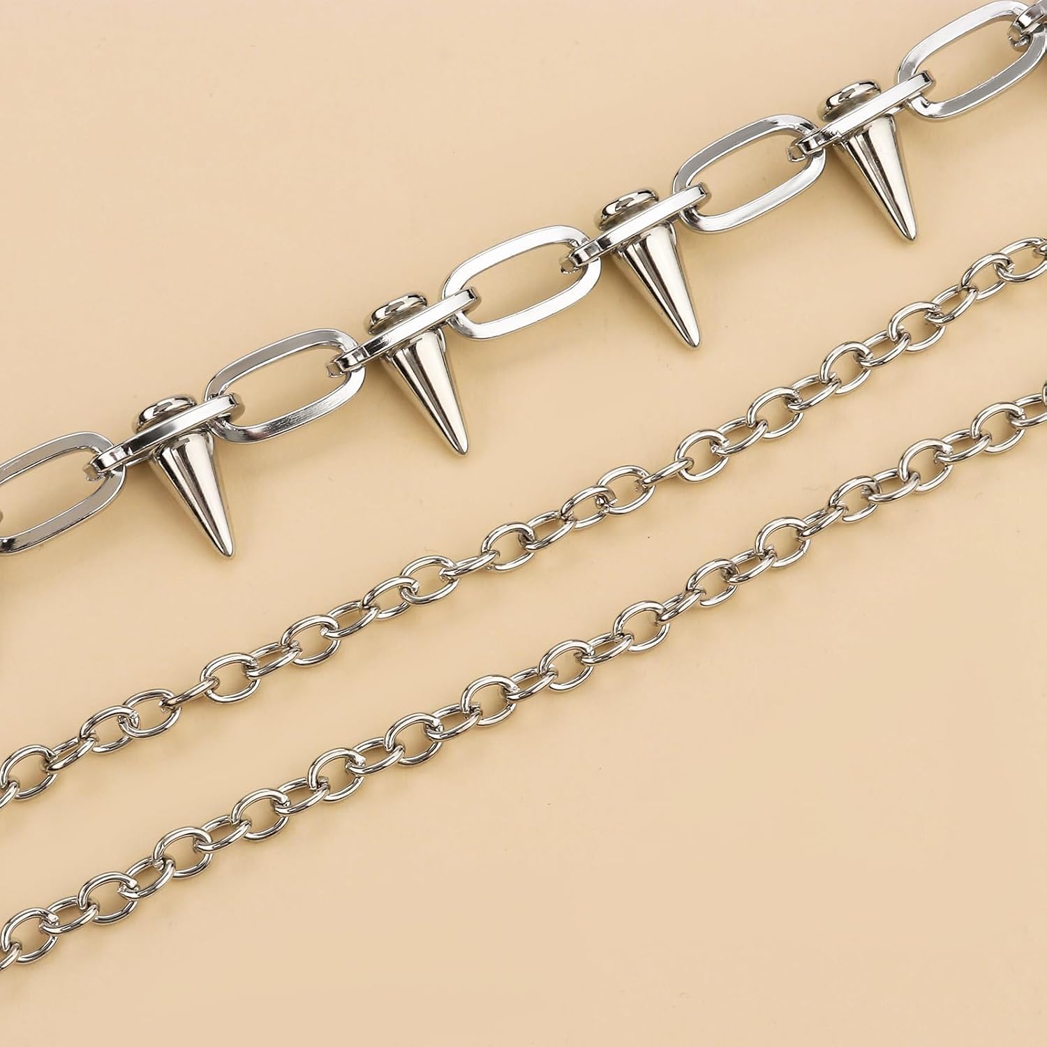 Wallet Chain For Men - Punk Pants Chain Belt, Rivet Jean Chain Waist Chain, Goth Belt Chains For Women, Rivet Punk Accessories for Women Men