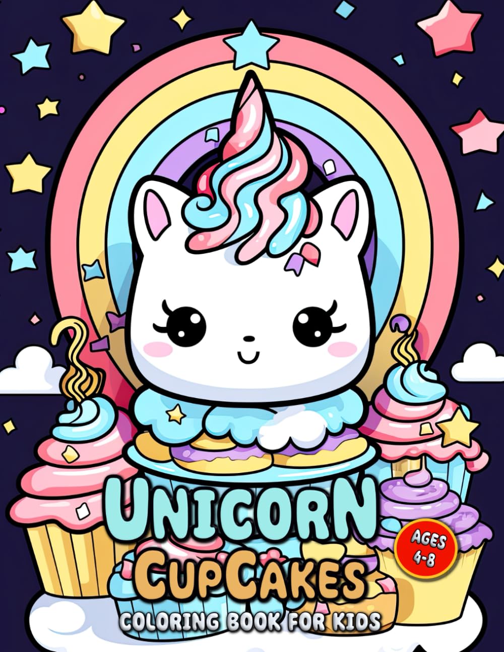 Livre coloriage licorne cupcakes pour occuper les enfants le mercredi après-midi