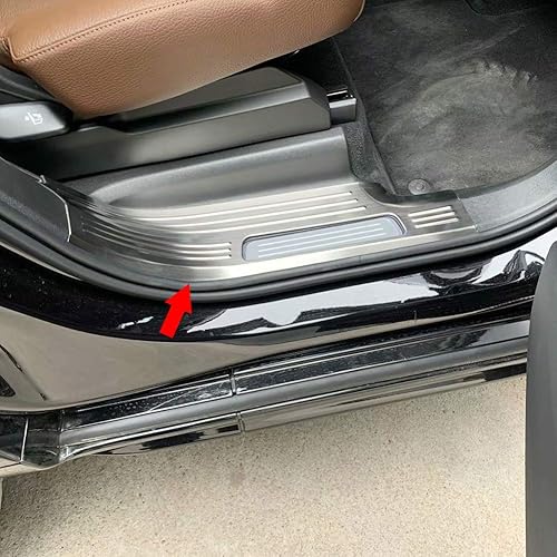 Miniatura 6 de Rqing Para Volvo XC90 2016 2017 2018 2019 2020 2021 2022 2023 - Moldes de cubierta para umbral de puerta interior (plateado)