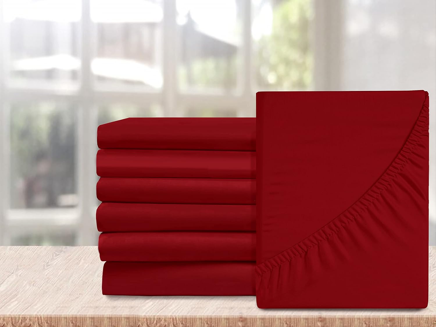 Elegant Comfort 6-Pack Fitted Bottom Sheets 1500 Thread Count Premium Hotel Quality, Deep Pocket, Wrinkle-Free, Stain and Fade Resistant, 6PACK Fitted Sheet, Twin/Twin XL, Royal Blue