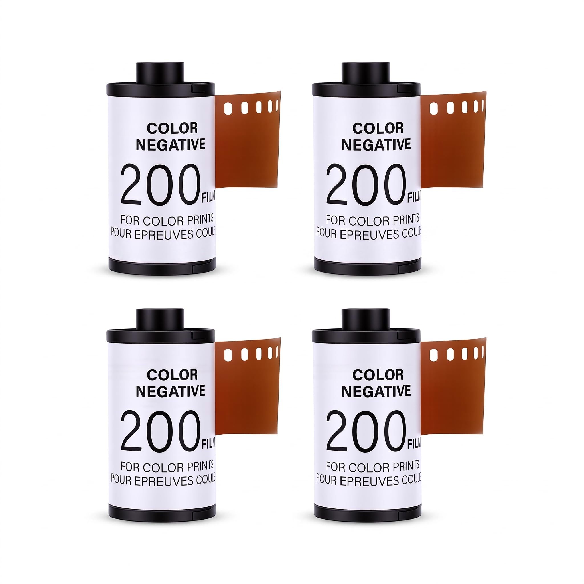 LICAEVEY Film Négatif Couleur 35mm ISO 200, 4 Pièces Développement C41