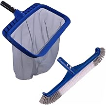 POOLAZA Pool Brush and Pool Skimmer Net