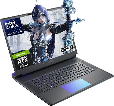 Alienware 16 Area-51 Gaming Laptop, NVIDIA RTX 5080 16GB GDDR7, Intel Ultra 9 275HX, 16" QHD+ 240Hz 500Nits, 64GB DDR5, 1TB SSD, 4K Camera, Wi-Fi 7, One-Handed Keyboard, Windows 11 Pro