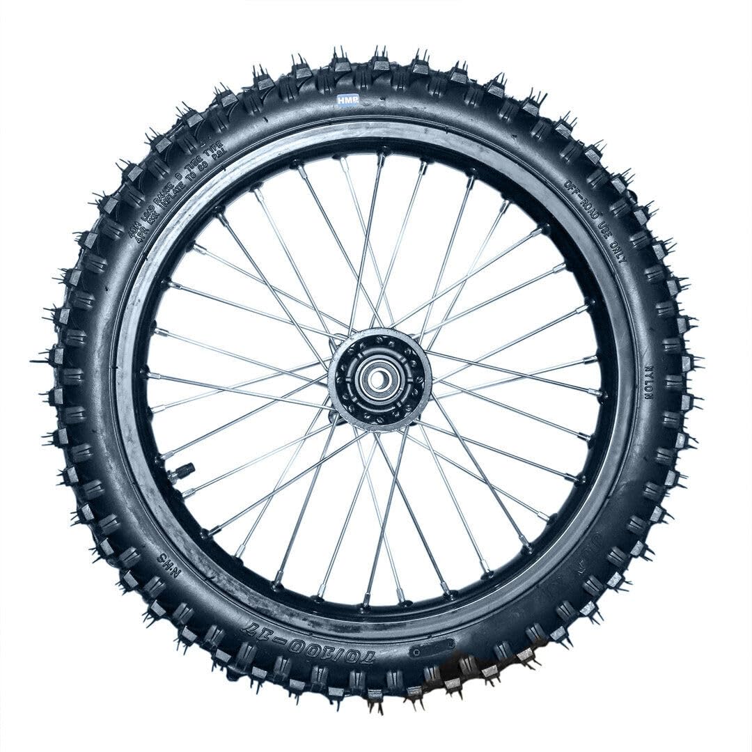 Ruota anteriore completa 1,60 x 17 pollici 70/100-17 12 mm Dirt Pit Bike