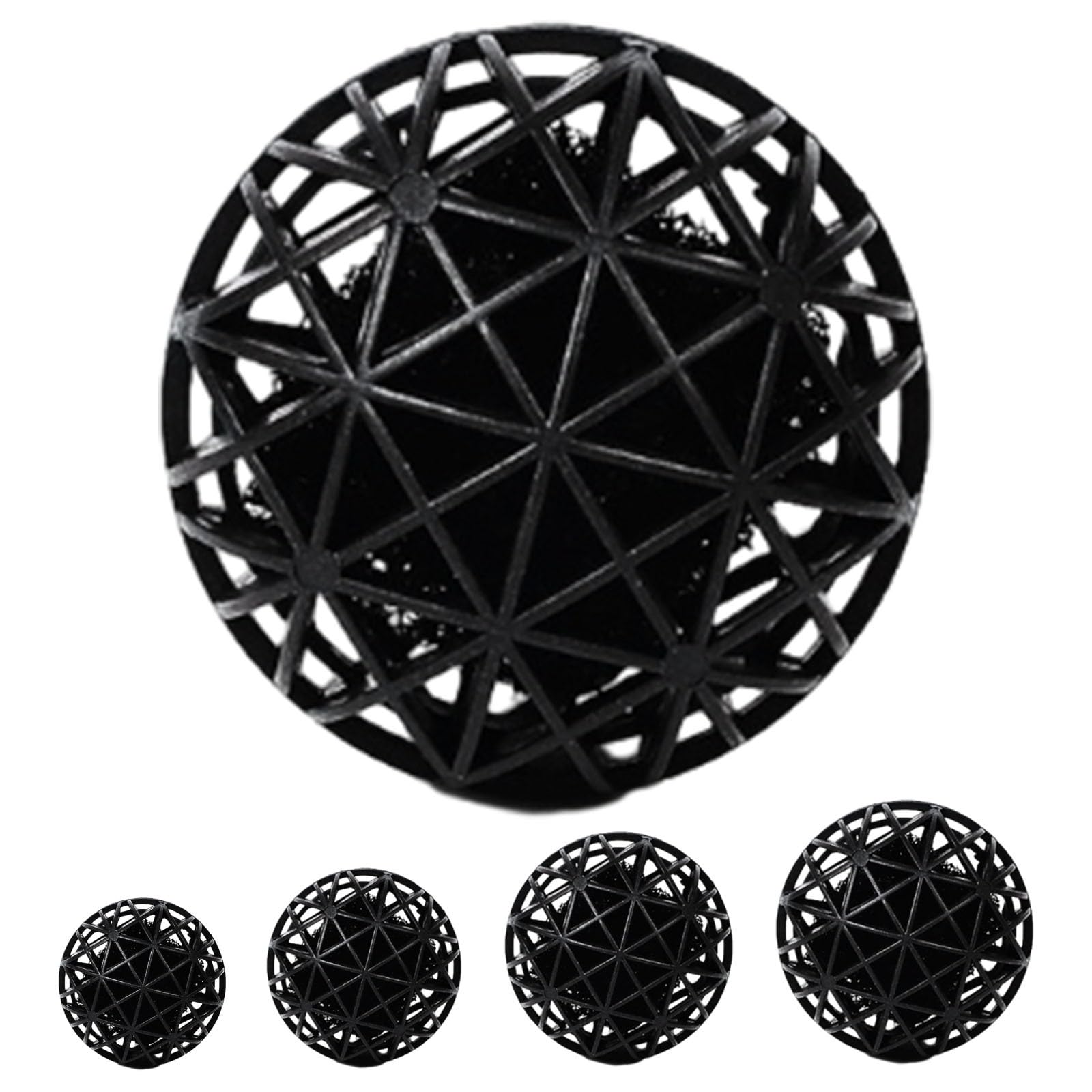 Générique Filtre Bioporeux Boule Biochimique Légère pour Aquarium d'eau Douce et d'eau de Mer, Billes biochimiques filtrantes Bio poreuses, Matériau Filtrant pour Aquarium et étang (50 Pièces, Noir)