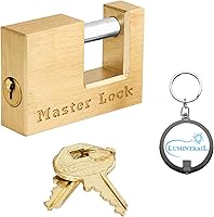 Vista 1 de Master Lock 605DAT - Cerradura de acoplador - Cerradura de remolque de latón macizo con luz de llavero Lumintrail