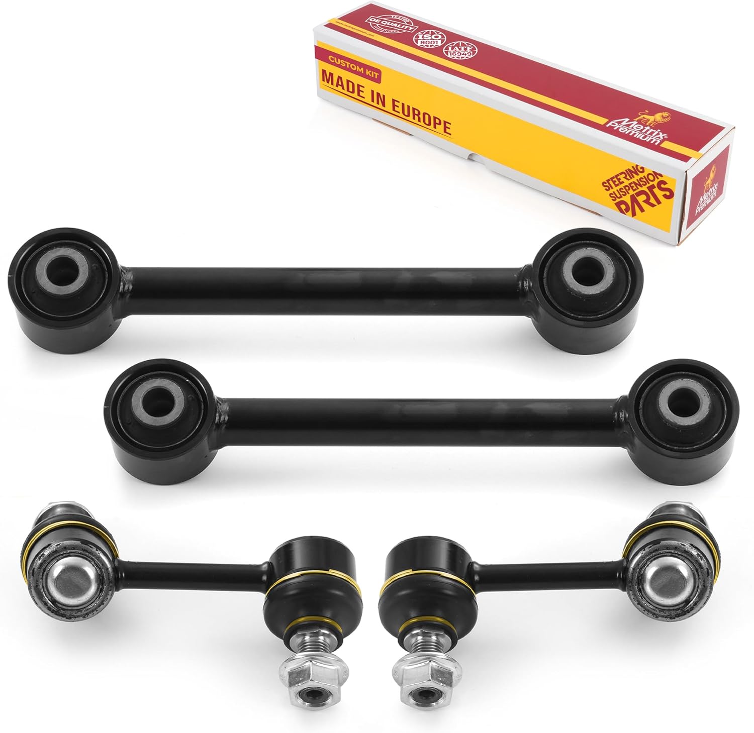 Metrix Premium Chassis Parts - 4 PC Rear Sway Bar Stabilizer End Link & Rear Lower Forward Control Arm Kit Fits 2014-2015 Kia Sorento, 2013-2018 Hyundai Santa Fe AWD, K750665, K750664, RK642783