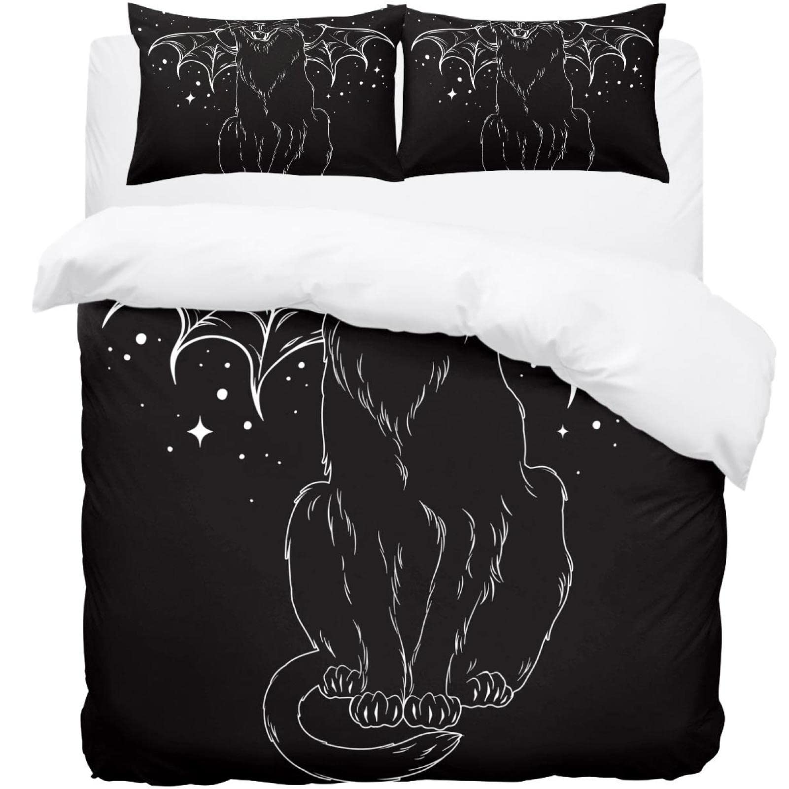 Housse de couette douce chat fantastique pour literie confortable et unique