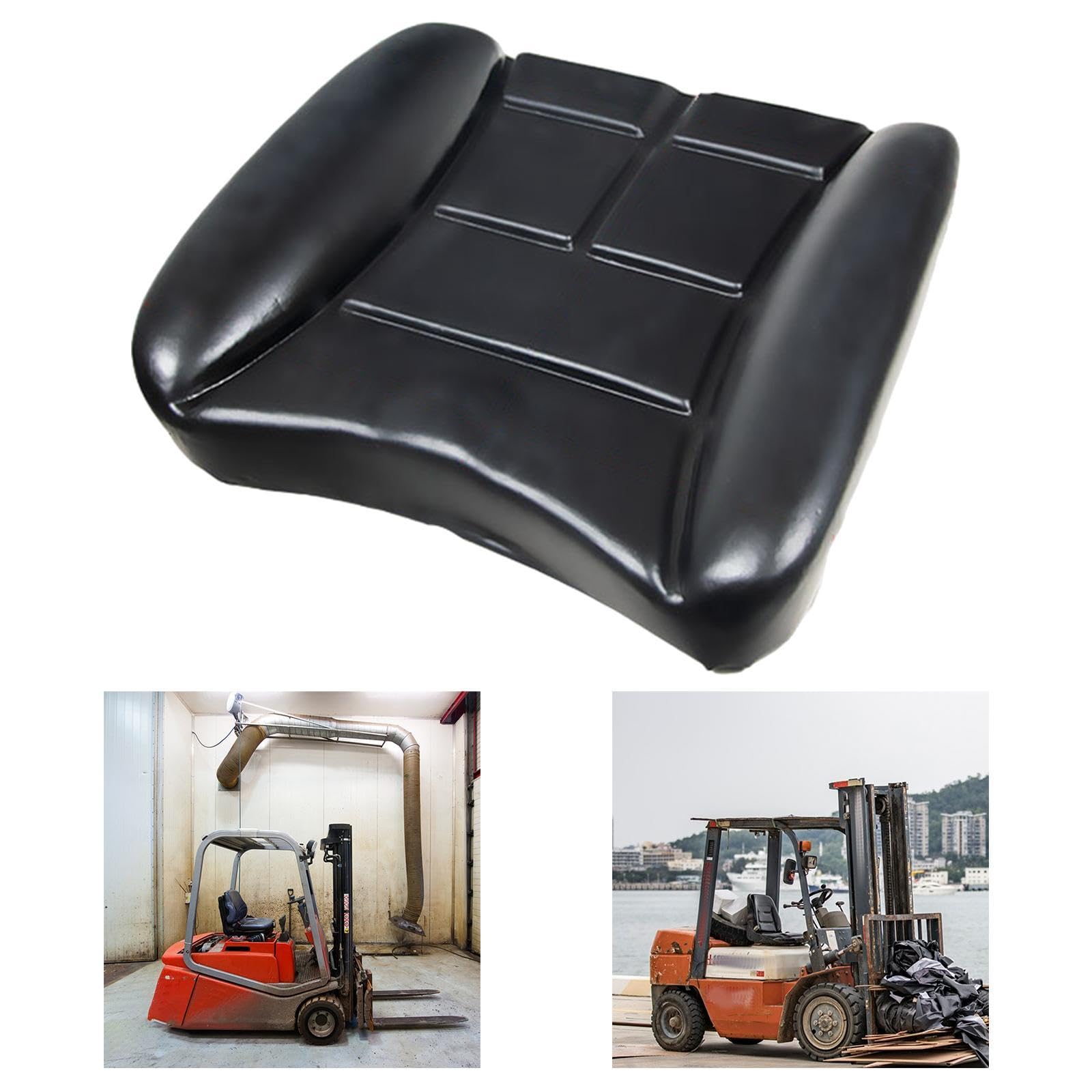 Qianly Asiento Universal para Elevadora, Accesorios para Asientos de Cargadoras Compactas, Vehículos Agrícolas, Cojín de Asiento Cómodo, 46cmx27.5cm