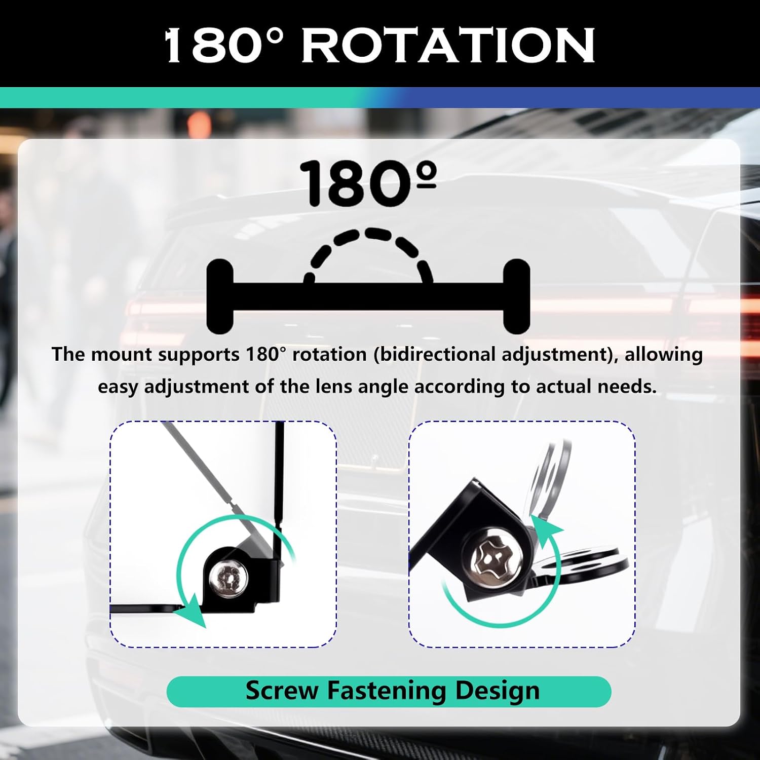 New Car Rear Camera Mount,180° Rotating Car Backup Camera Mount for Fixing Reverse Cameras & Cars Dash Cam,Essential Cars Rear Dash Cam Mounts for Windshield Vehicle Accessories image 4
