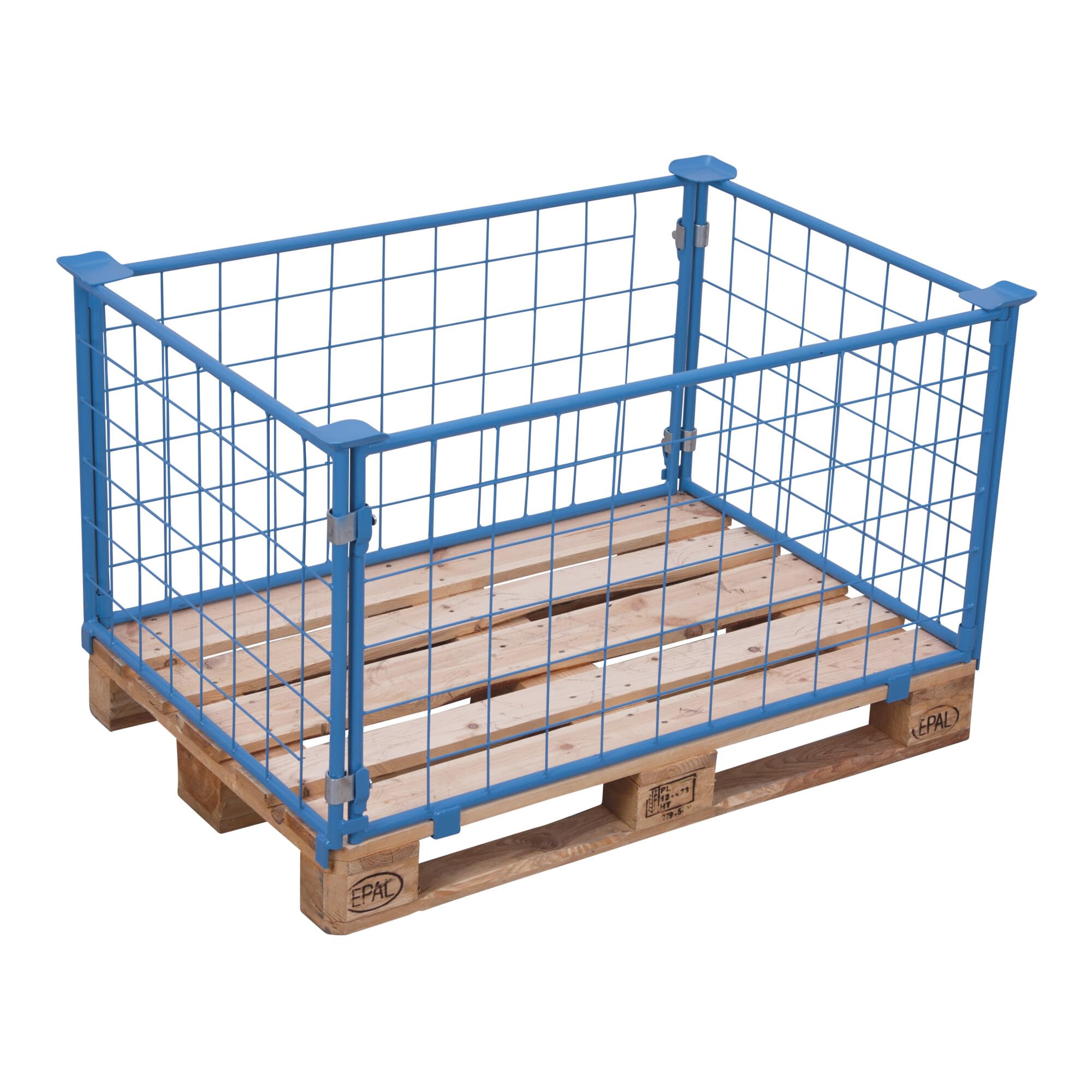 Palettenaufsatz, Typ 62, Höhe 600 mm, für Paletten 800x1200 mm, Auflast 1500 kg, RAL 5012 lichtblau