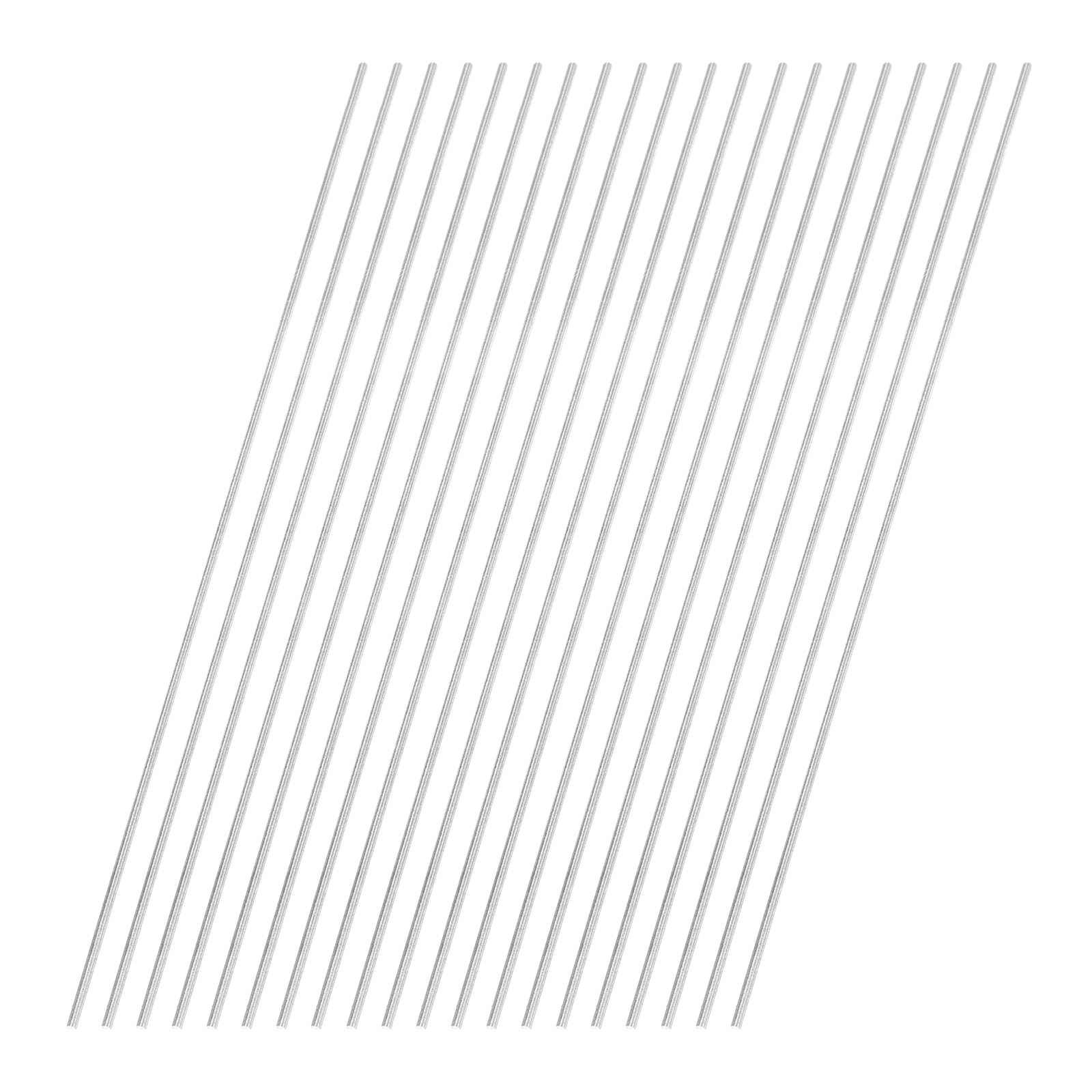 uxcell 20Pcs Round Steel Rods, 0.6mm x 100mm High Speed Steel (HSS) Aluminium Rod Steel Bar for Shaft Gear Drill Lathes Boring Machine