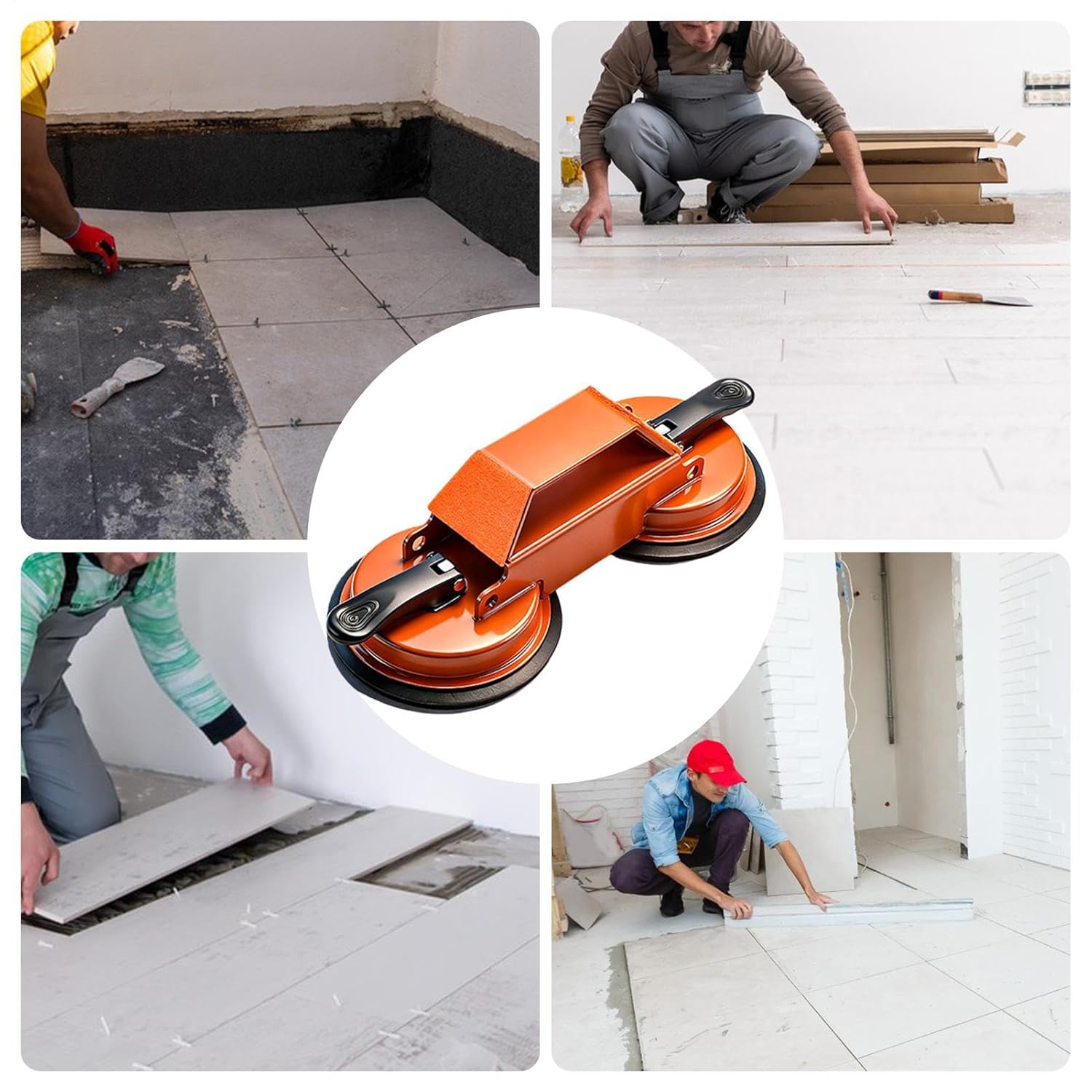 Flooring Suction Cup, Durable Gripper Device, Grabber with Strong Hold, Solid Aluminum Tool, Construction Aid with Easy Handling, Installation Products for Wood, Tile, Bedroom, Office, Kitchen, Spaces