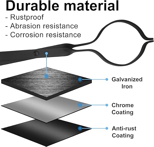 Miniatura 6 de Herramientas para chimeneas, accesorios para hogueras, pinzas para chimenea de 25 pulgadas y juego de póquer de 32 pulgadas, accesorios para estufa,