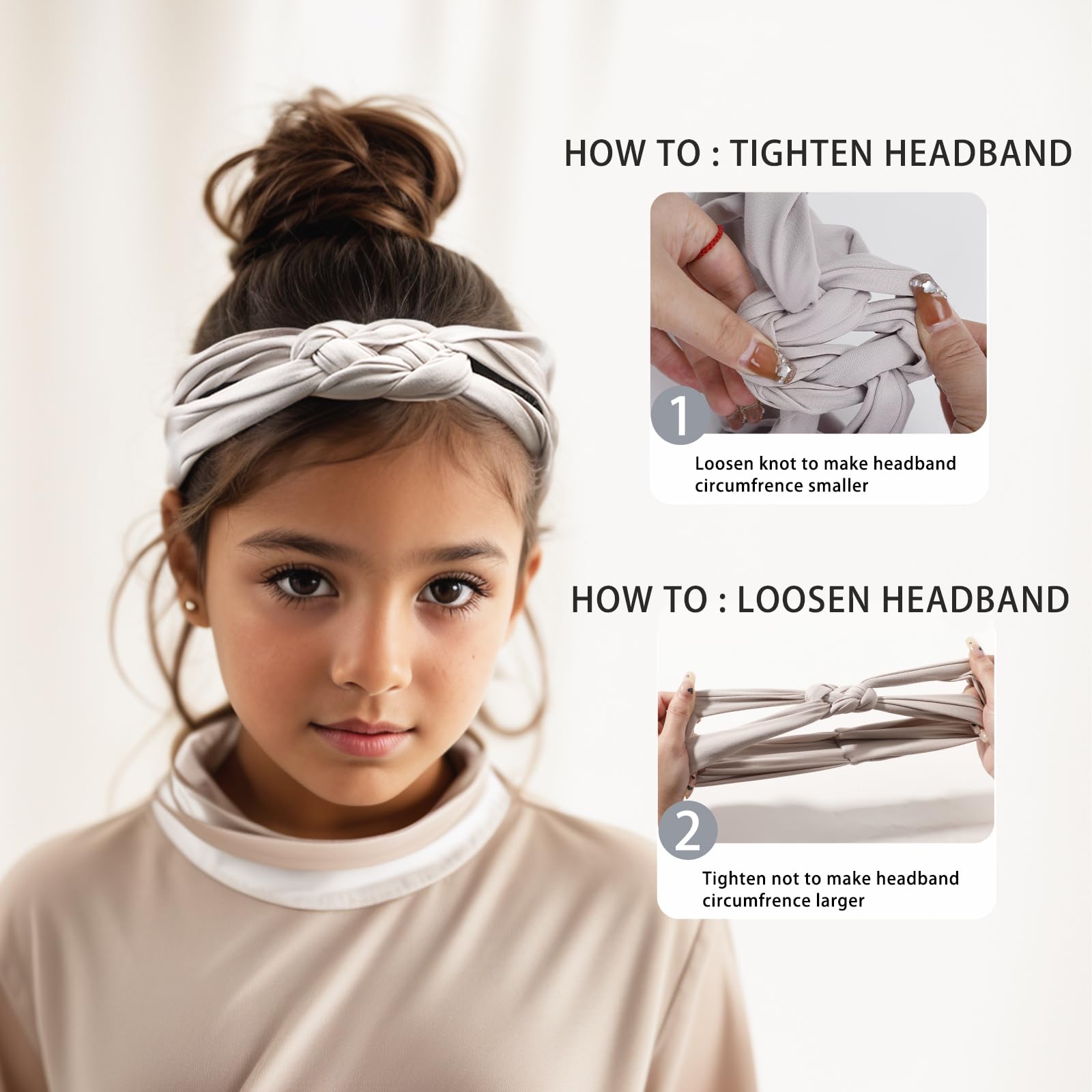 Vercret Diademas para mujer con nudo marinero, anchas, elásticas, ajustables, dobles, trenzadas, antideslizantes, bohemias, elásticas, turbantes, para yoga, entrenamiento, color sólido, 6 unidades