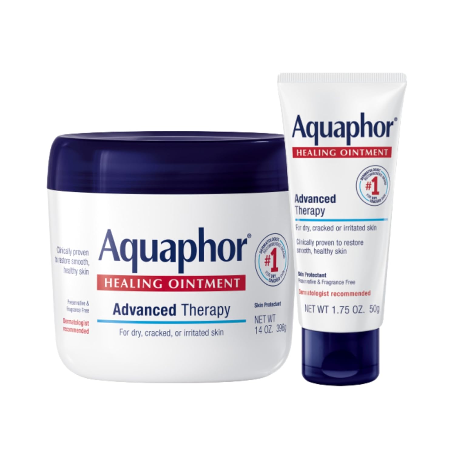 Aquaphor Healing Ointment Advanced Therapy Skin Protectant Skin Care Set Body Moisturizer for Dry Skin Minor Cuts and