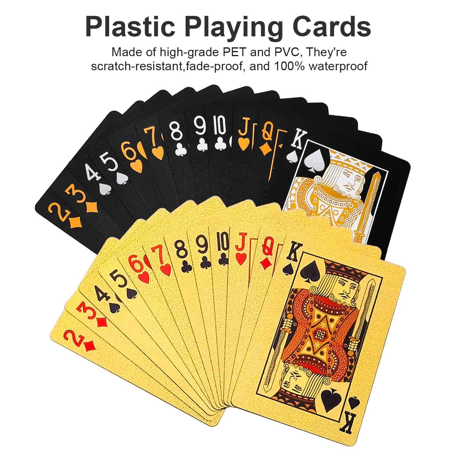 Plastikowe Karty do Gry 2 Sztuki, Wodoodporne Karty do Pokera, Profesjonalna Talia Kart, Czerwone Standardowe Talie Kart do Gry w Texas, Go Fish, Hearts, Blackjack, Canasta Gry Karciane
