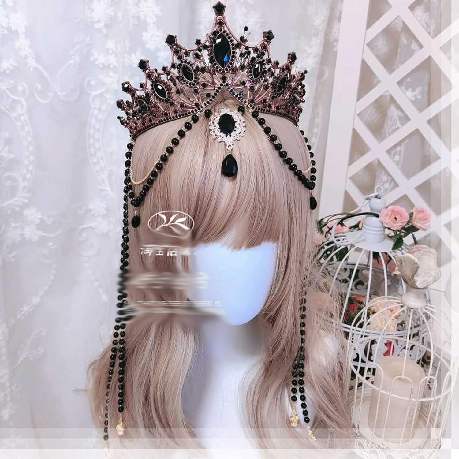 新品未使用 漢服ロリータアクセサリー 聖母冠 宮廷風 新娘用 豪華 