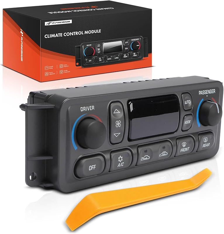 Painel de controle do ar-condicionado e aquecedor A-Premium com desembaçador traseiro para Chevrolet Corvette 1997–2004 – 1 unidade