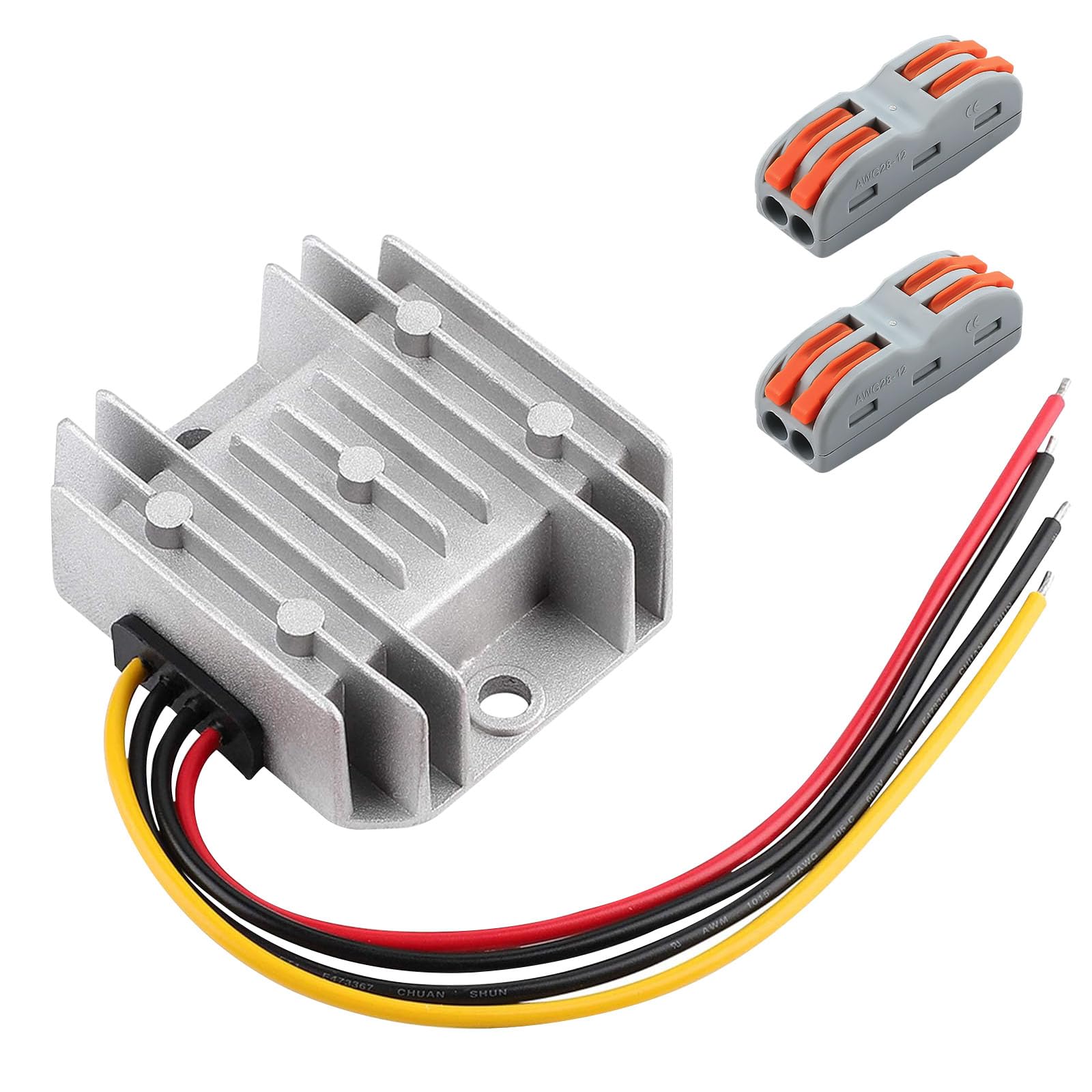 12V To 48V DC Booster Converter - 145W Waterproof Voltage Regulator For Golf Carts & Vehicles