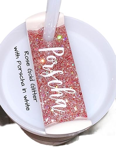 Tumbler Name Tag Plate Topper for H2.0 Stanley Quencher Cup 40oz 30oz 20oz Crystal Rhinestone Custom Name Bling Glitter  Stanley Boot Sleeve Stanley disponible en Yaxa Colombia