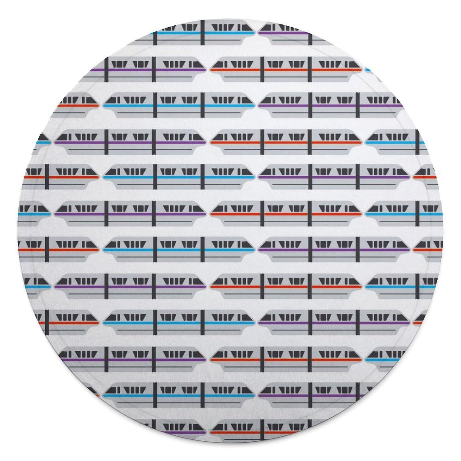 Couverture monorail en flanelle 150cm plaid rond imprimé un seul côté