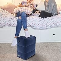 Vista 2 de Inflatable Foot Rest Pillow for Travel Kids Airplane Bed Adjustable Height Leg Pillow Fast Inflating Airplane Bed for Toddlers，Footrest Pillow for