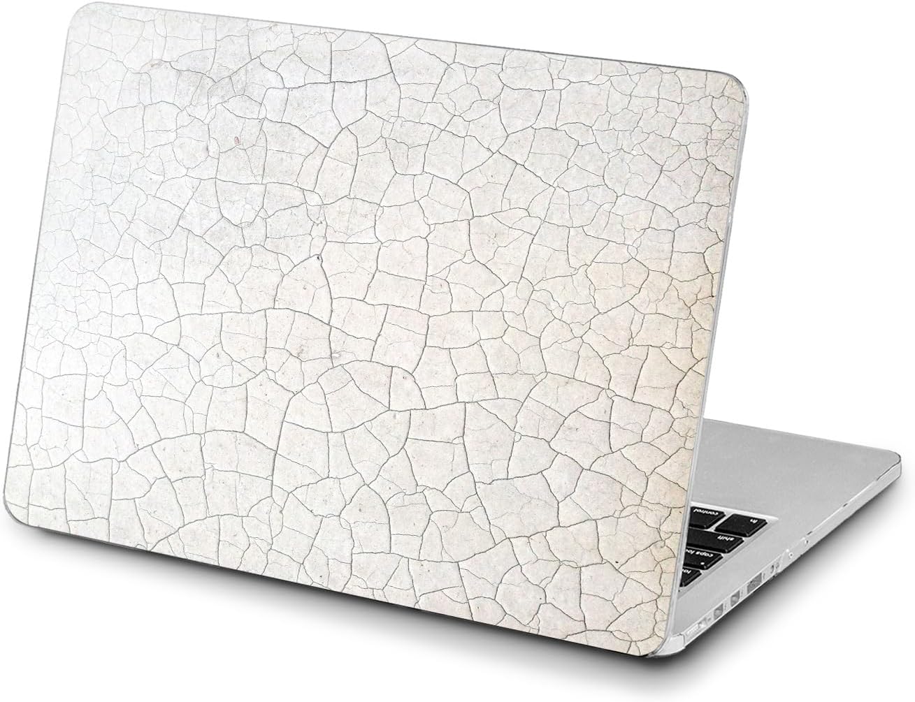Hard Case Compatible for MacBook Pro 16 14 M3 M2 2023 M1 Pro 13 2022 Air 13 2021 Retina 2020 Mac 11 12 Design Texture Print Cracks Touch Bar Minimal Cover Abstract Solid White t0392