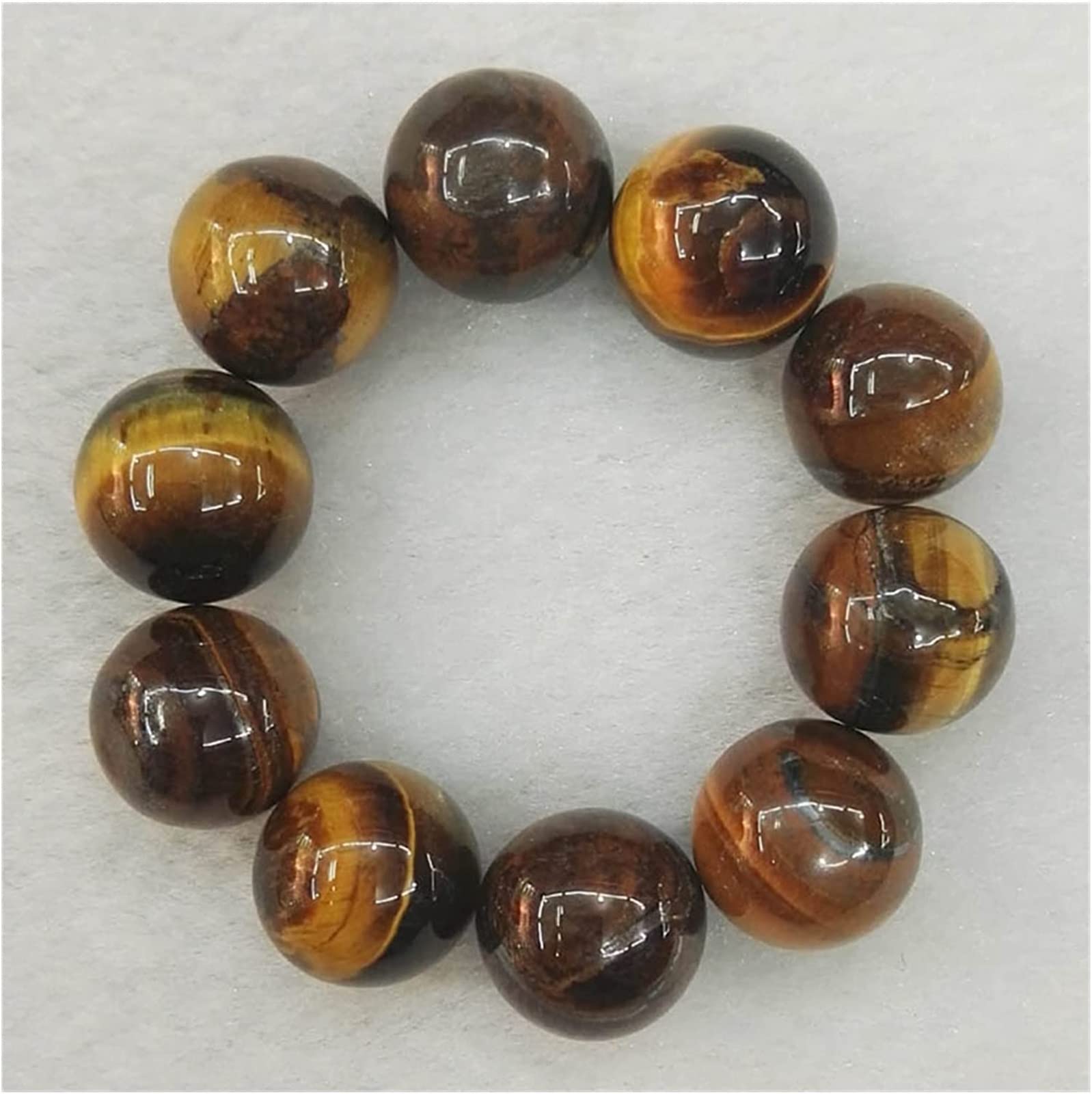 Home Kolekcje Kamień naturalny, kaboszon, tygrysie oko, kamień naturalny, okrągły koralik kulkowy, 10 mm, bez otworu, zawieszki, kamienne koraliki do produkcji biżuterii, 50 szt