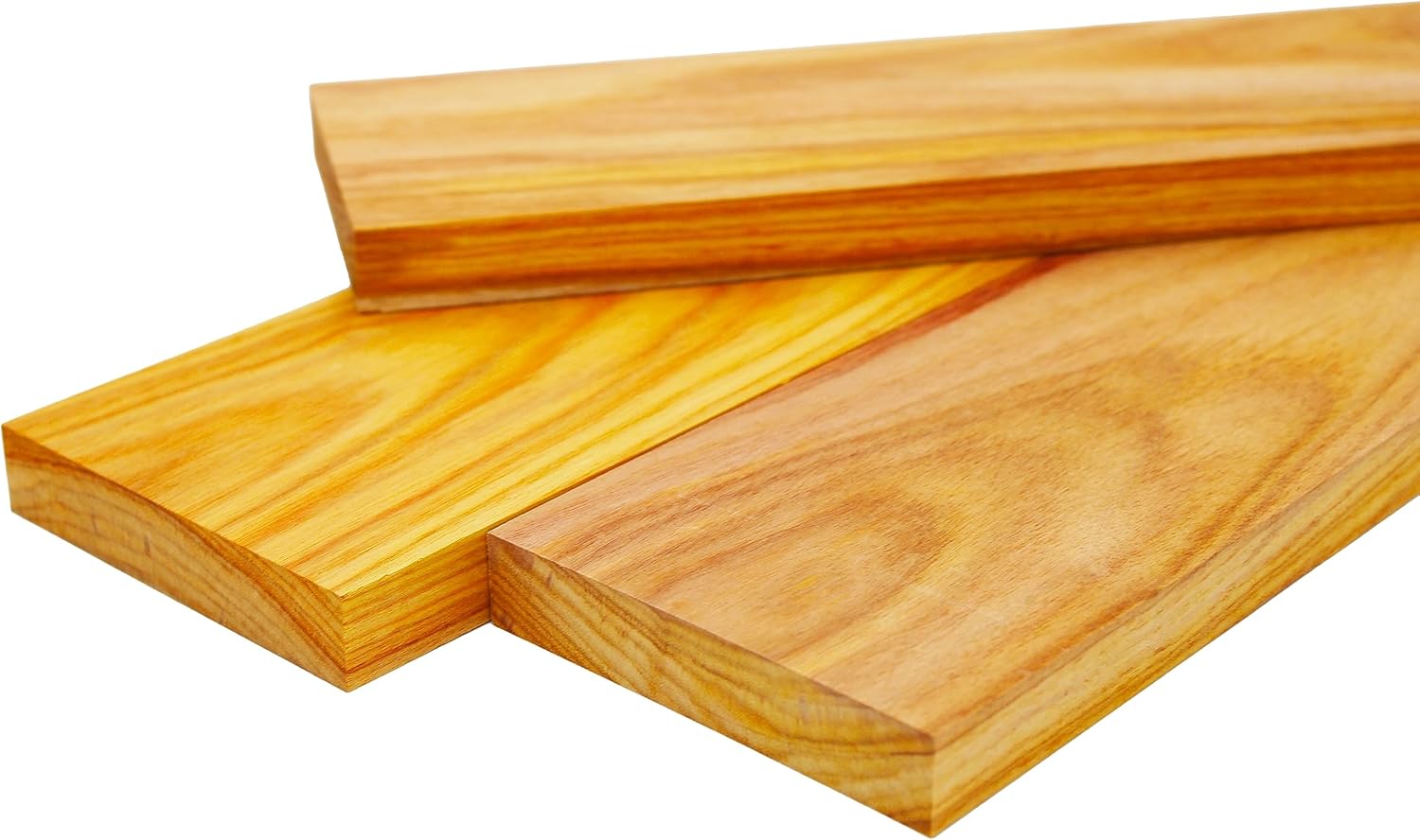 Barrington Hardwoods Canary Wood Lumber Boards - 3/4" x 4" (2 Pcs) (3/4" x 4" x 18")