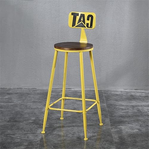 Vista 6 de YLCJ Stools High Stool Bar Kitchens Dining Chair Breakfast Stool High Chairs Bar Stool Rest Chair Recreational seat Retro bar Stool Design Capacit