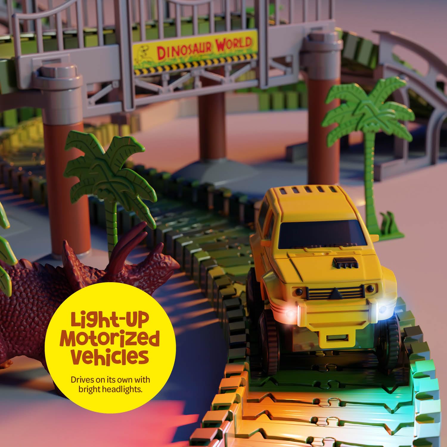 Dinosaur Car Race Track - Kids Birthday Gift -3