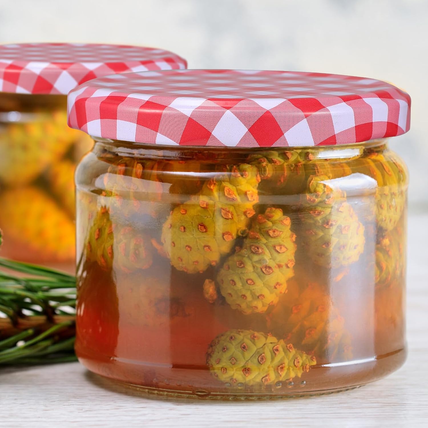 BESPORTBLE 200pcs 82mm Wide Mouth Metal Jar Lids Leak-proof Screw Caps for Glass Mason Jars Canning and Storage