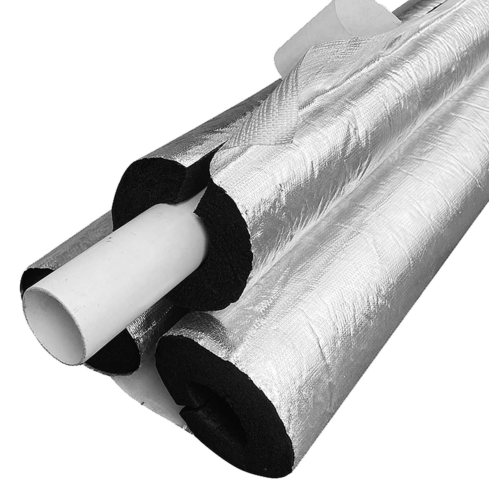 Tubo Isolante Antigelo per Esterni Guaina Isolante per Tubi in Schiuma Antigelo Ritardante di Fiamma Spessore 20 mm Isolante per Tubature ID 22 27 34 43 50 63 76.0 mm, 1 Pezzo(325.0mm/12-4/5")