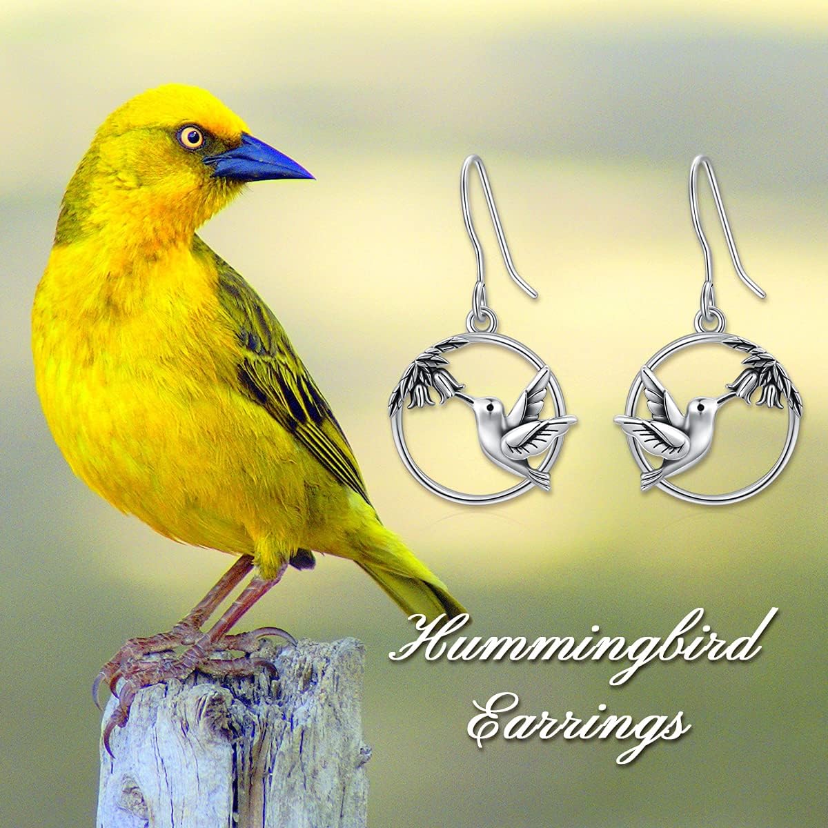 SIMONLY Valentine's Day Gifts: Sterling Silver Bird Earrings - Hummingbird, Dragonfly, Butterfly & Cardinal Designs - Image 6