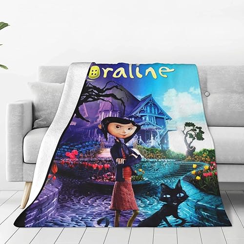 Manta de franela de Halloween con aire acondicionado, suave, ligera y cálida, para sofá, cama, sofá, regalo de viaje (50 x 40 pulgadas, estilo 1)