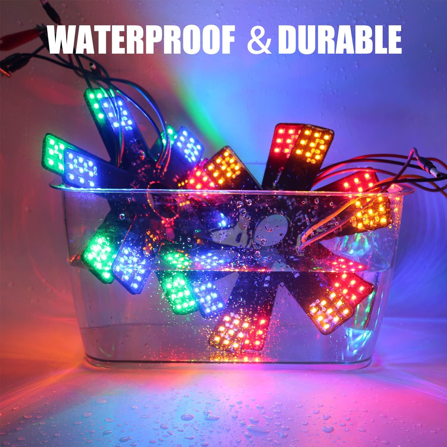 Air Cleaner LED Light 7.8" Dual Function 54 LEDs Truck Decorative Hex Style Air Filter Lamp for Peterbilt, Kenworth, Trailers, RVs', Campers Support IP67 12-30V Sold Individually(Red)