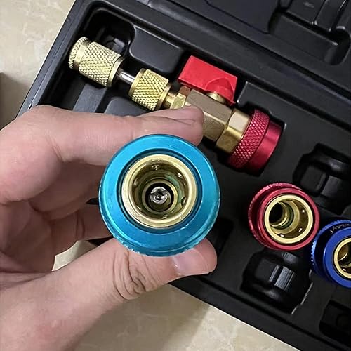 Miniatura 3 de NA Automotive AC R134A R1234YF Juego de herramientas de extracción e instalador de núcleo de válvula, para acopladores de núcleo de válvula estándar