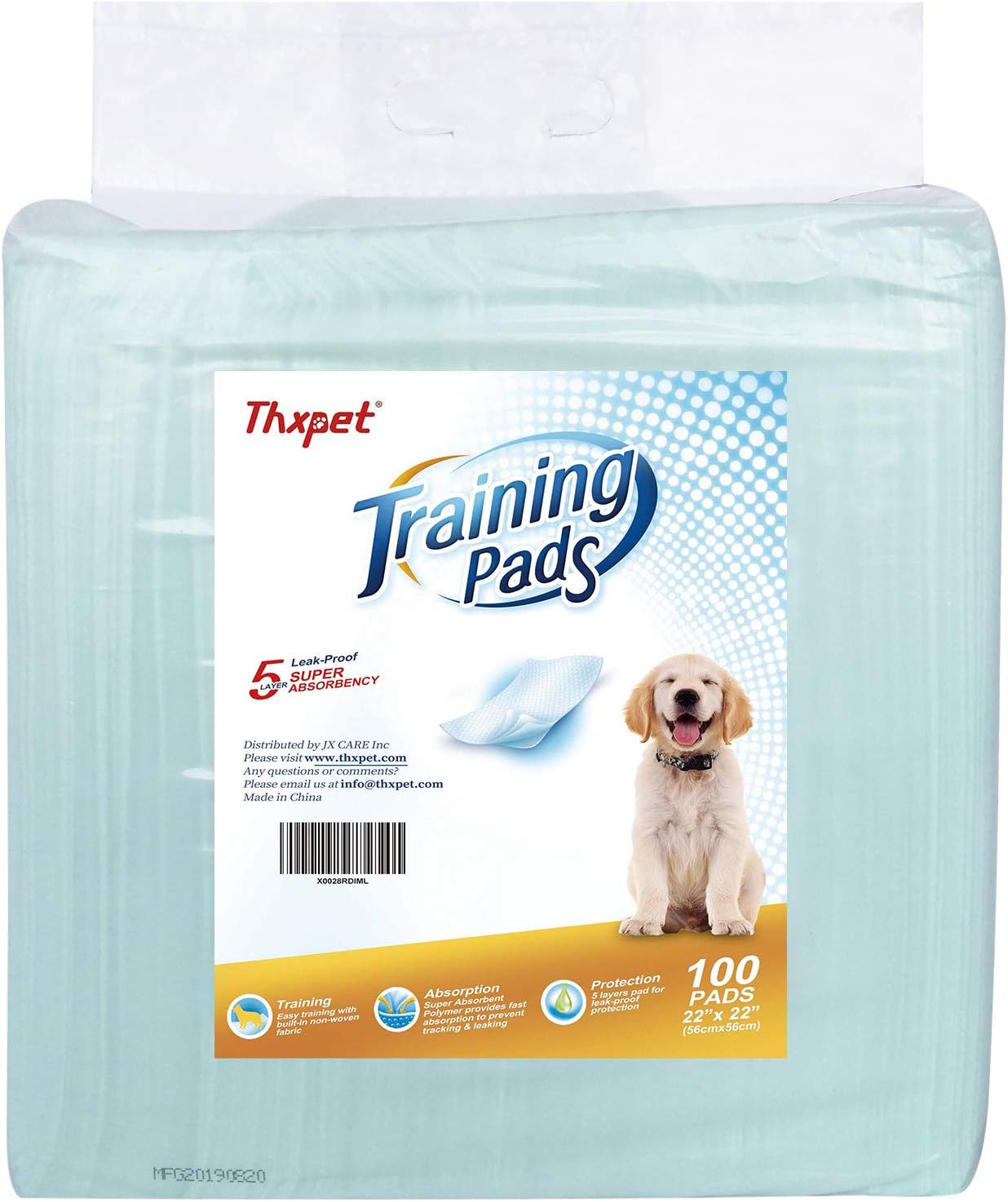 Pet Pee Puppy Training Pads Dog Pee Potty Pad 22"x 22" Absorbent Leak Proof 100 Count