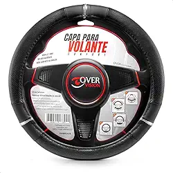 Capa Protetora de Volante 3 Anéis Couro Sintético Confort Universal