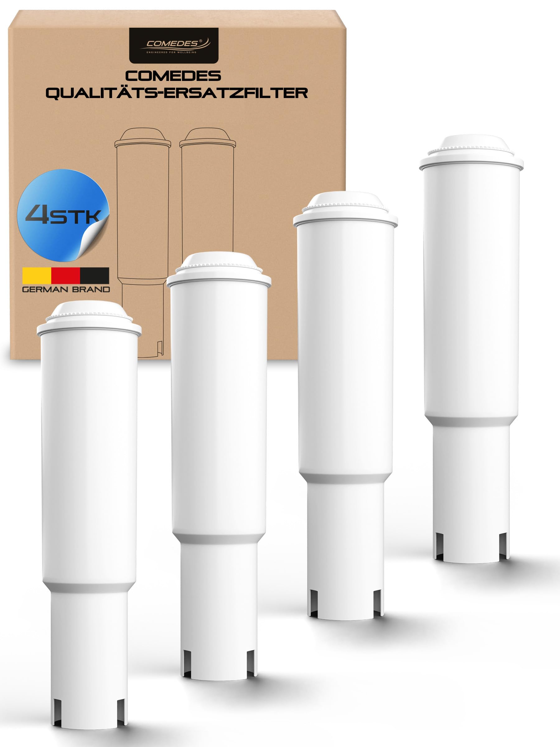 Filtre à eau pour expresso parfait à la maison compatible Jura Claris White et Nespresso 4 u.