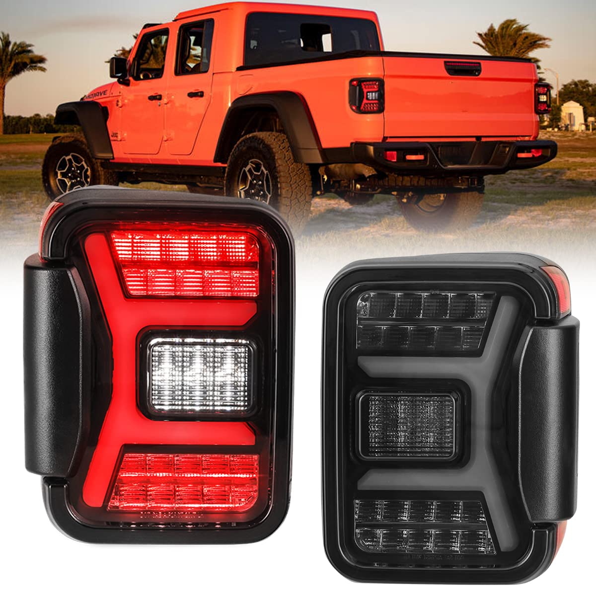 Nixon Offroad LED Tail Lights Assembly for 2019 2020 2021 2022 Jeep
