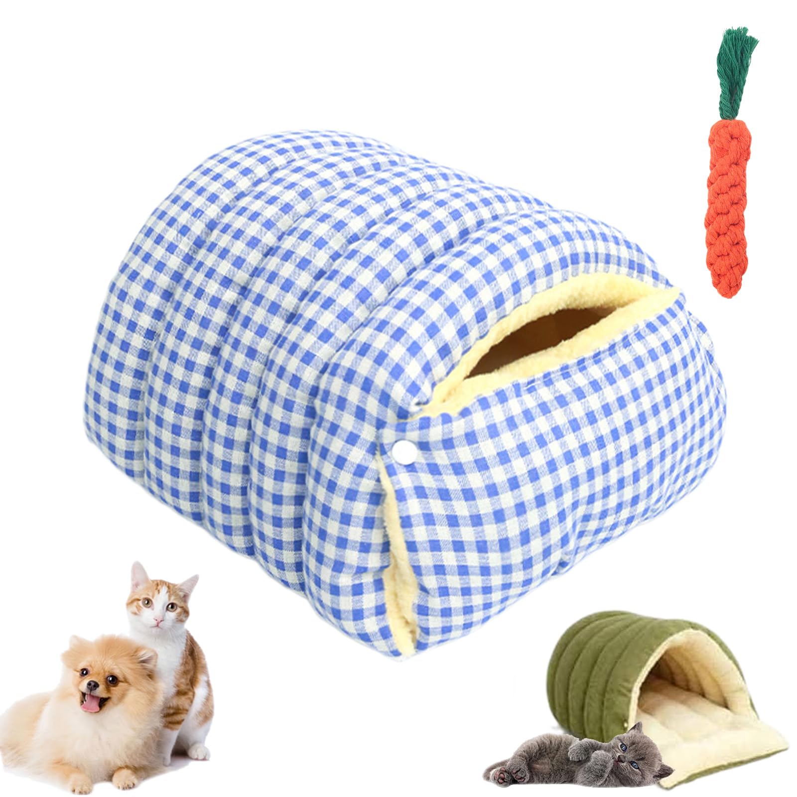 Cozy Monster Cat Bed, Indoor Cats Bed – Cave Style Cozy Hideaway, Cat Cave Tent with Removable Cushion, Dual-Purpose Dog Nests, for Cats, Small Dogs (A,L:57 * 37 * 28cm)