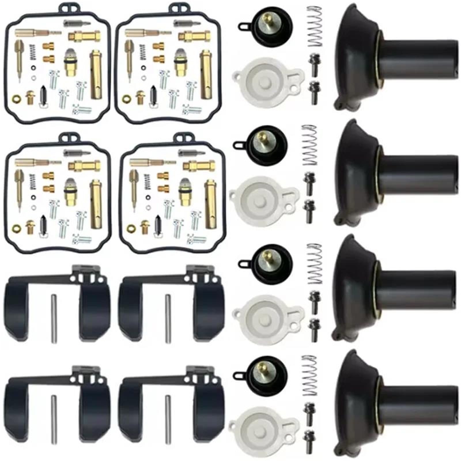Ajuste De Carburador Kit De Reparación Carburador Motocicleta para XVZ 1300 XVZ13LT XVZ13A XVZ1300 (1996-2001) Reconstrucción Émbolo Flotador Kit Reemplazo(Conjunto 3)