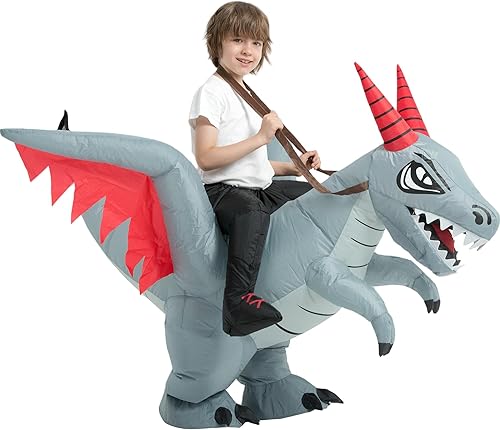 Miniatura 8 de tasanor Disfraz de dragón inflable, disfraces inflables para niños, disfraz de dinosaurio inflable, disfraces de Halloween para niñasniños