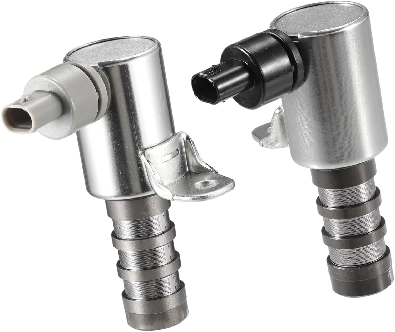 Engine Variable Valve Timing VVT Solenoid No.AT4Z6M280A - Car Engine Camshaft Oil Control Valve - for Ford F150 2011-2017 Metal Silver Tone - 2 Pcs Auto Replacement Parts