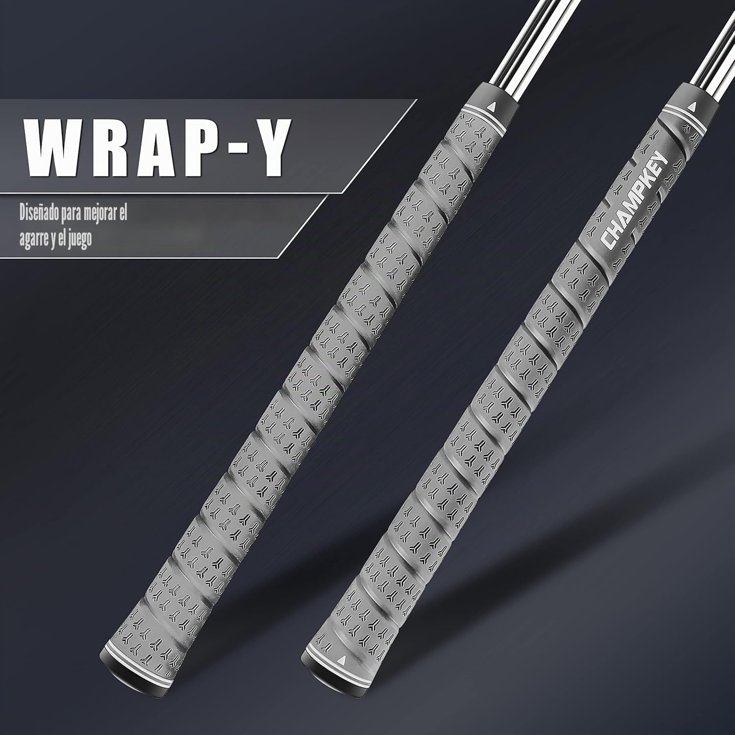 CHAMPKEY WRAP-Y - Empuñaduras de goma para golf, paquete de 13 con todos los kits de reparación, empuñaduras para palos de golf de rendimiento para todo tipo de clima, agarre de goma de golf de alta