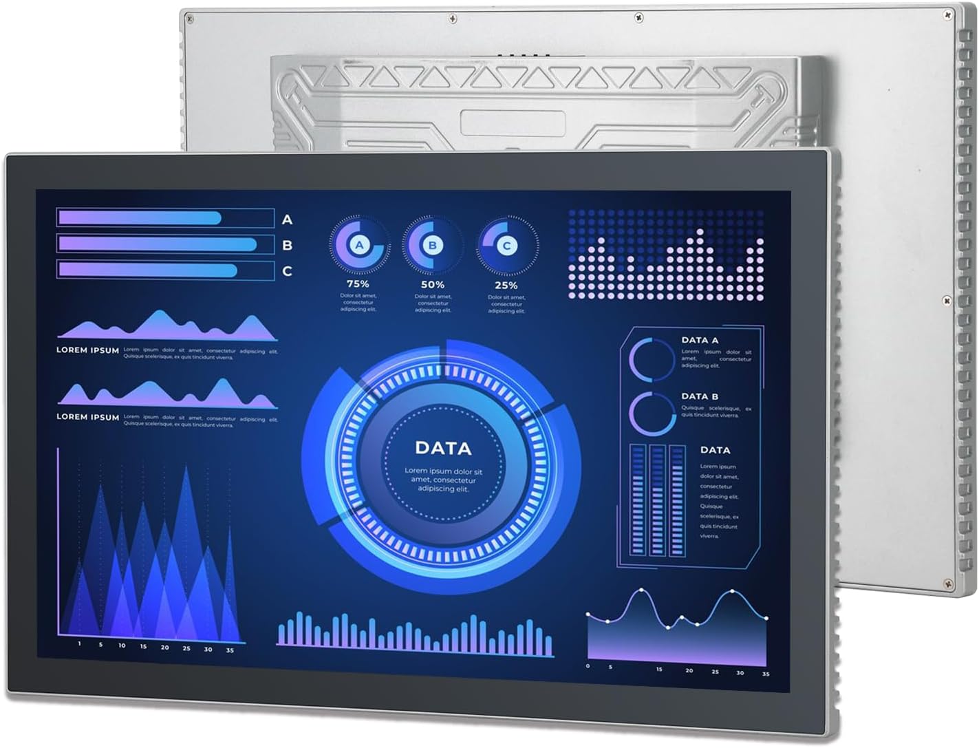 23.8" Touchscreen Monitor,Ratio 16:9 IPS PCAP Industrial Touch Screen Monitor with HD-MI VGA USB Port，Build-in Speakers & VESA，Touch Screen for PC,POS,Laptop,Home,RPI