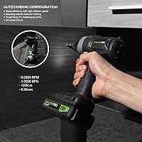 Vista 3 de GALAX PRO Impact Driver - Controlador inalámbrico hexagonal de iones de litio de 20 V de 1/4 pulgadas con luz de trabajo LED, 6 puntas