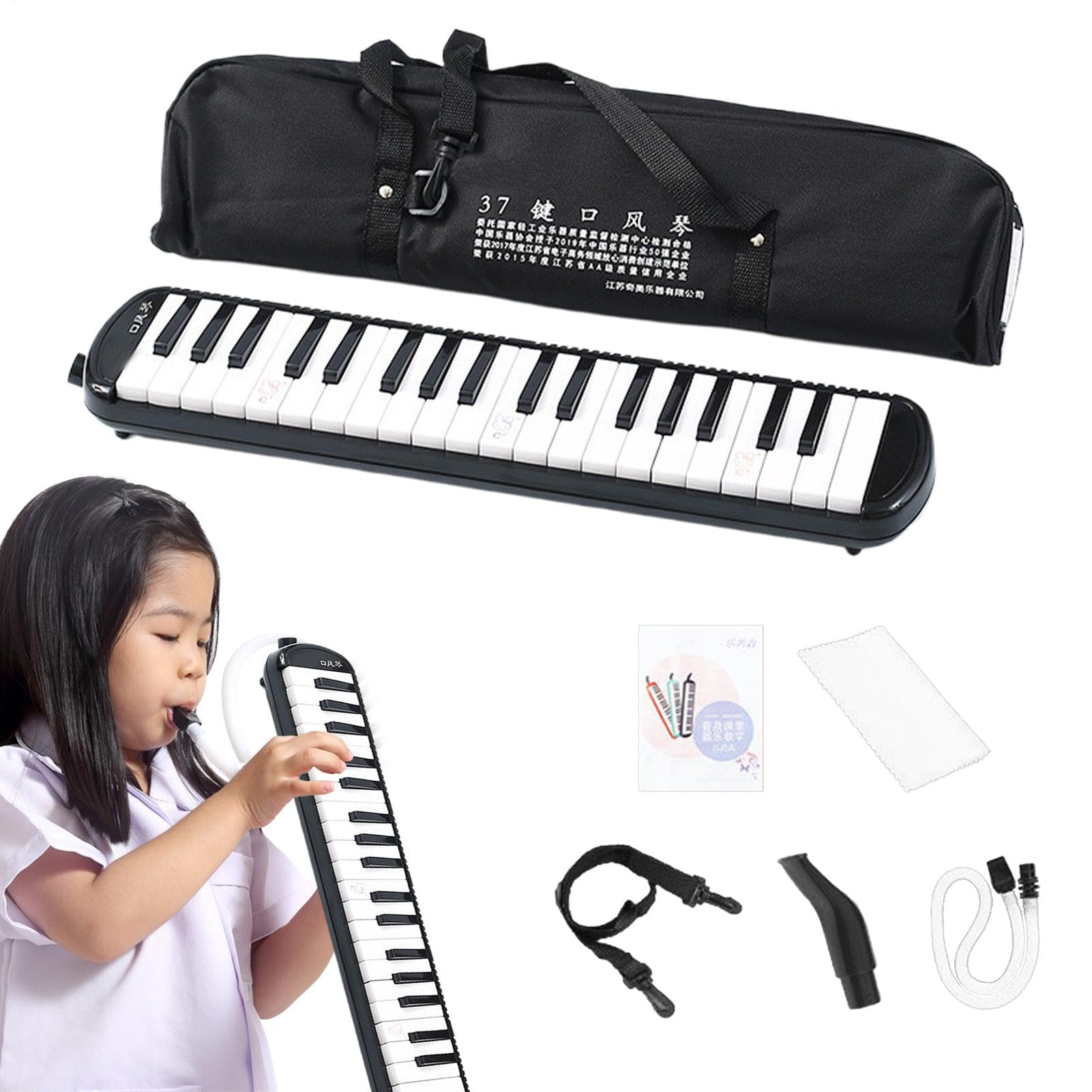 Melodica Instrumento musical, piano de teclado de aire de 32 teclas con bolsa de transporte para principiantes y profesionales, perfecto para educación musical y diversión